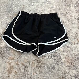 Nike Women's Black and White Athletic Shorts